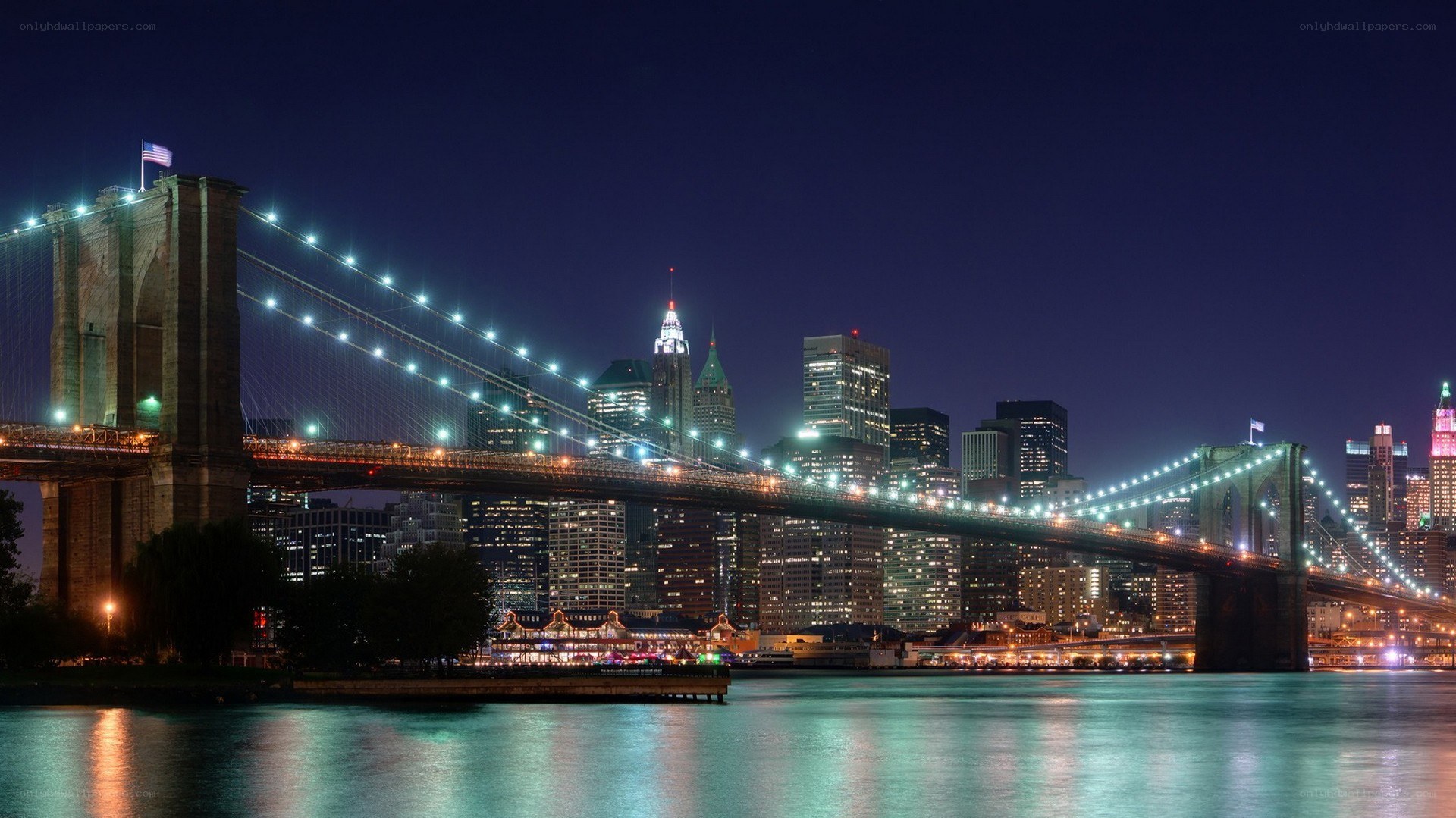 Brooklyn Bridge at night