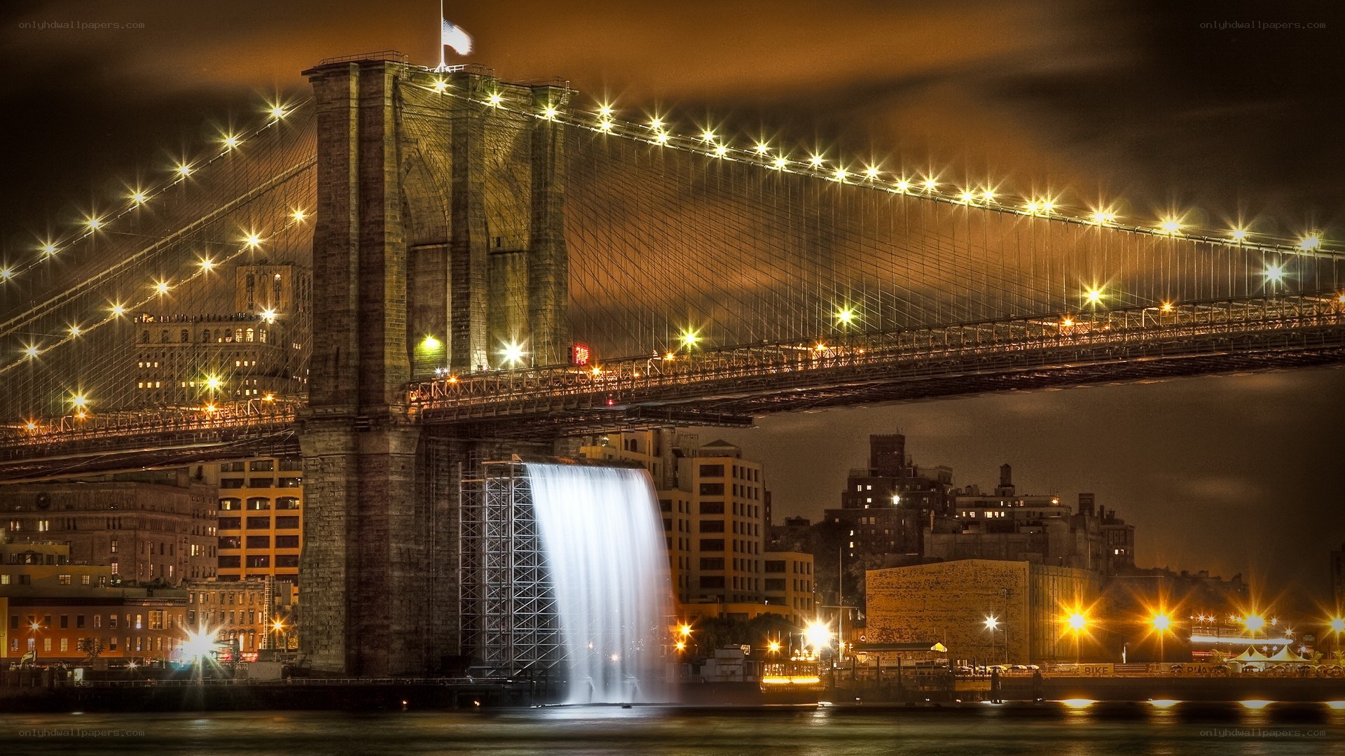 Brooklyn Bridge at night