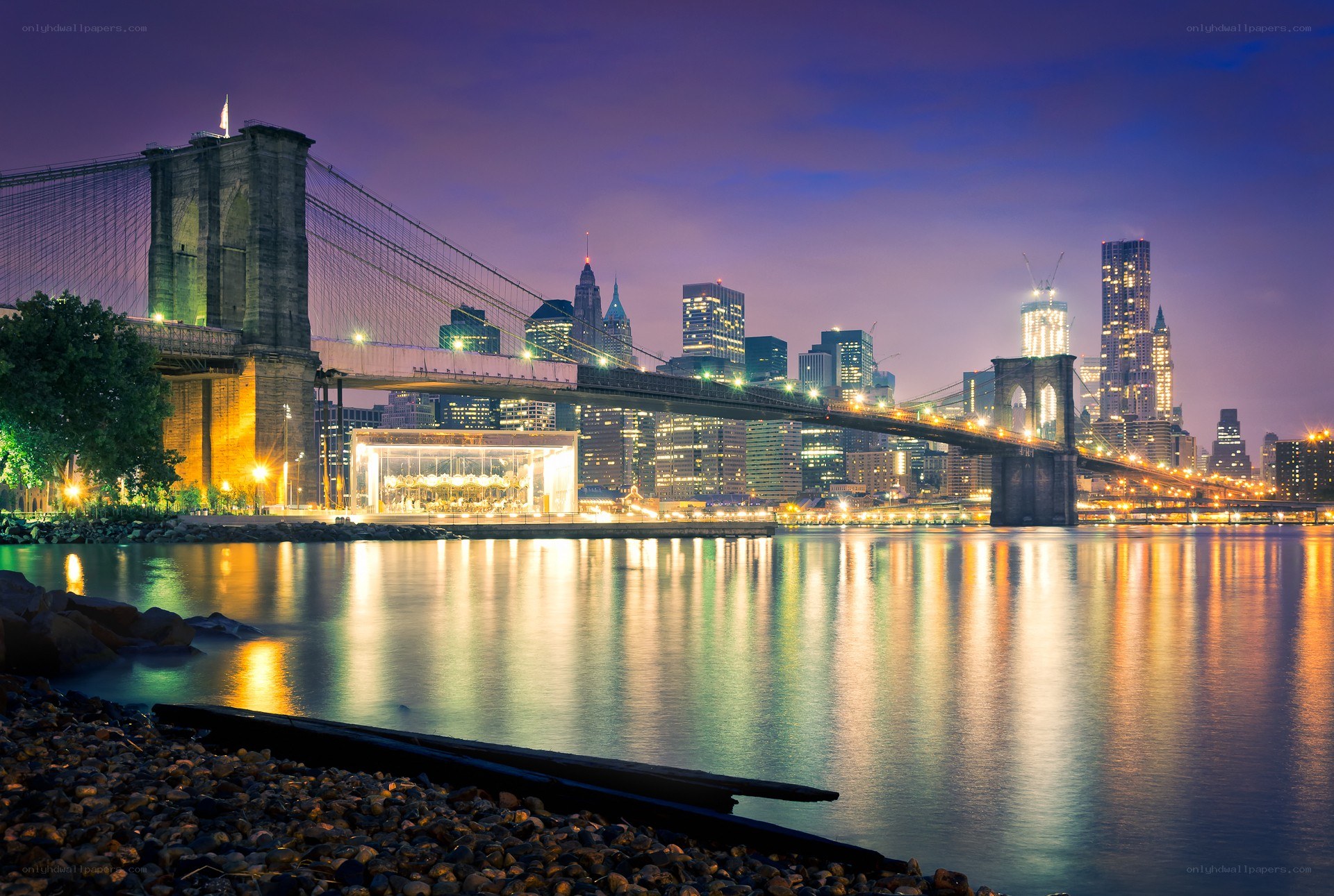 Brooklyn Bridge at night