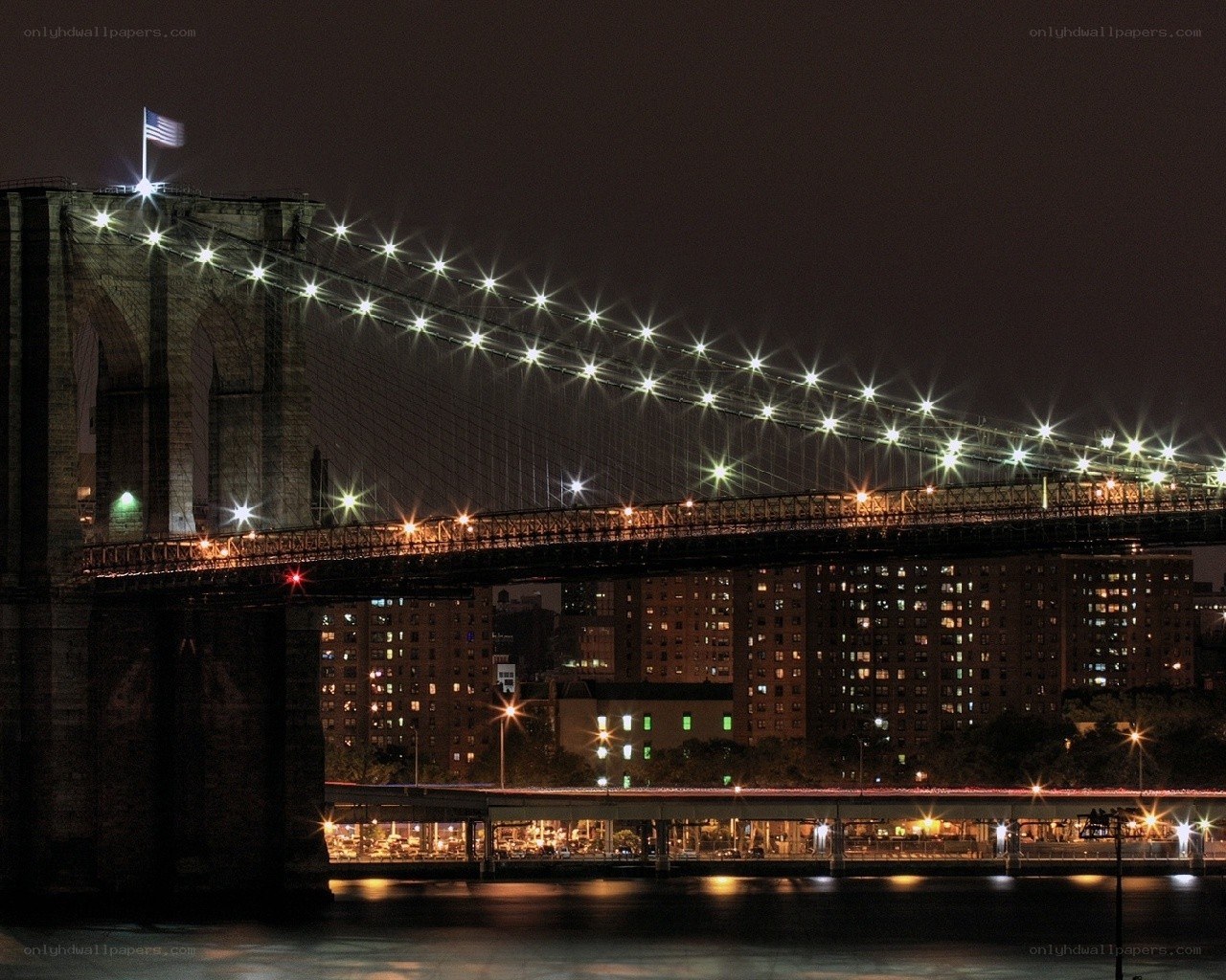 Brooklyn Bridge at night