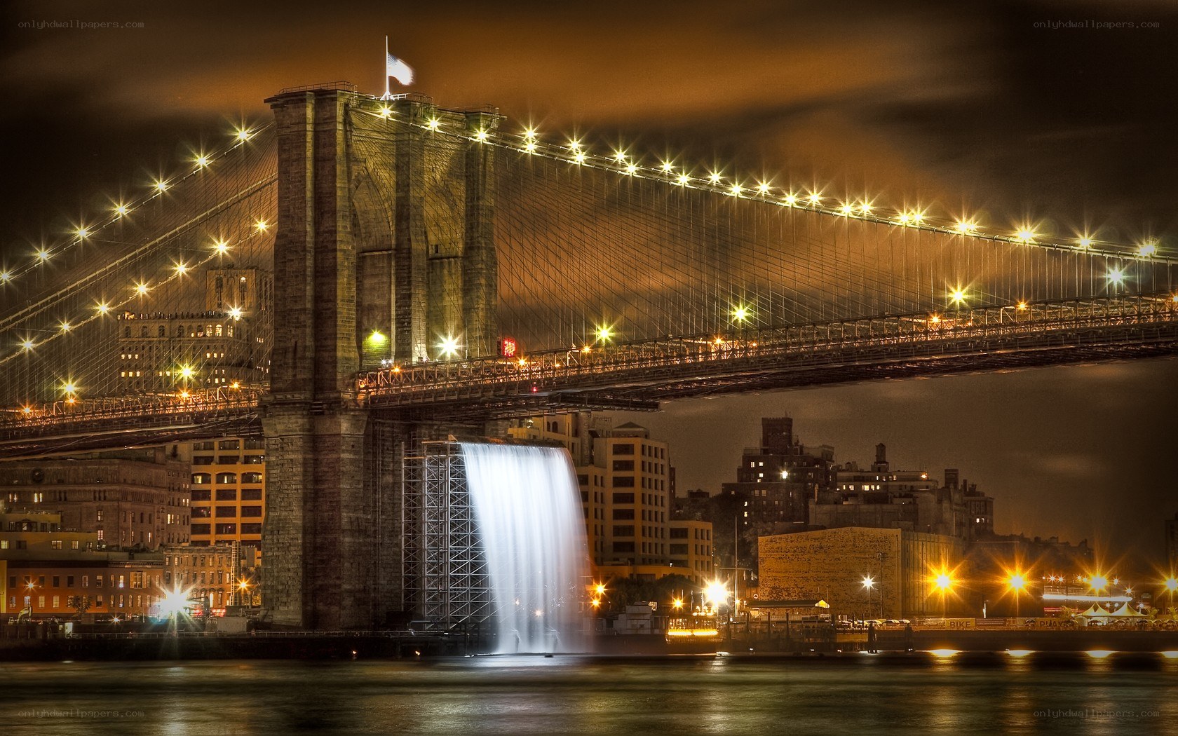 Brooklyn Bridge at night