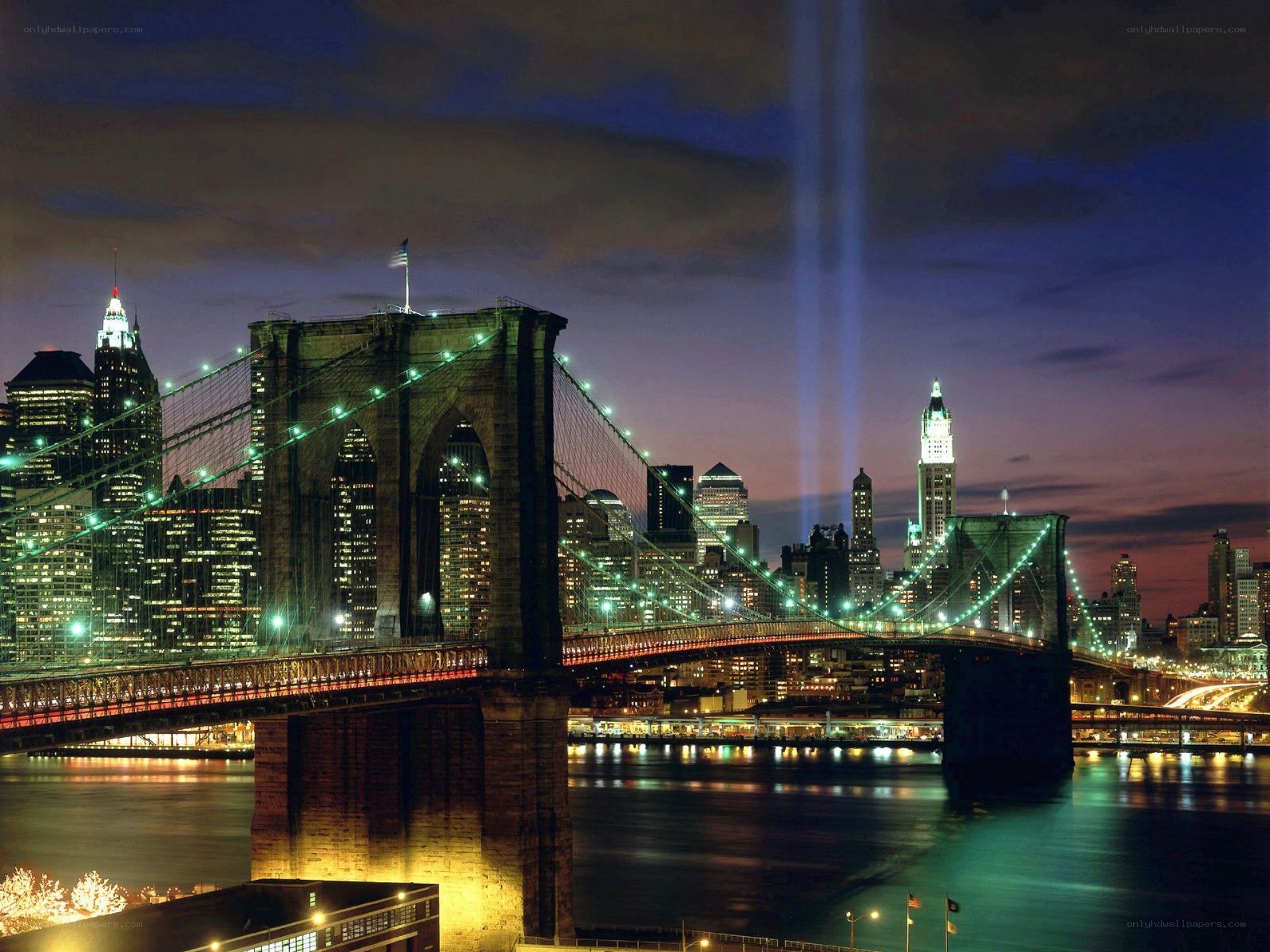 Brooklyn Bridge at night