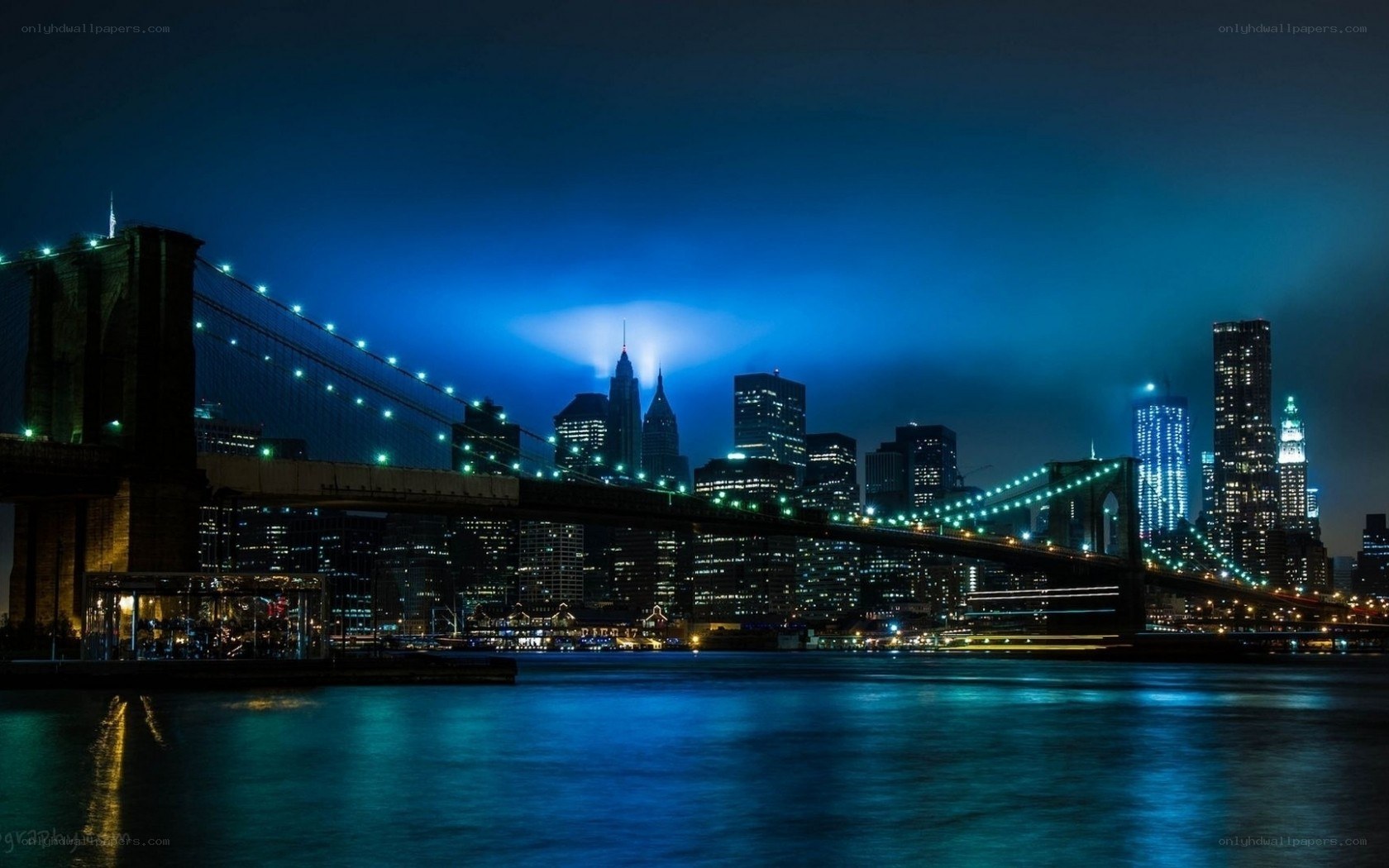 Brooklyn Bridge at night