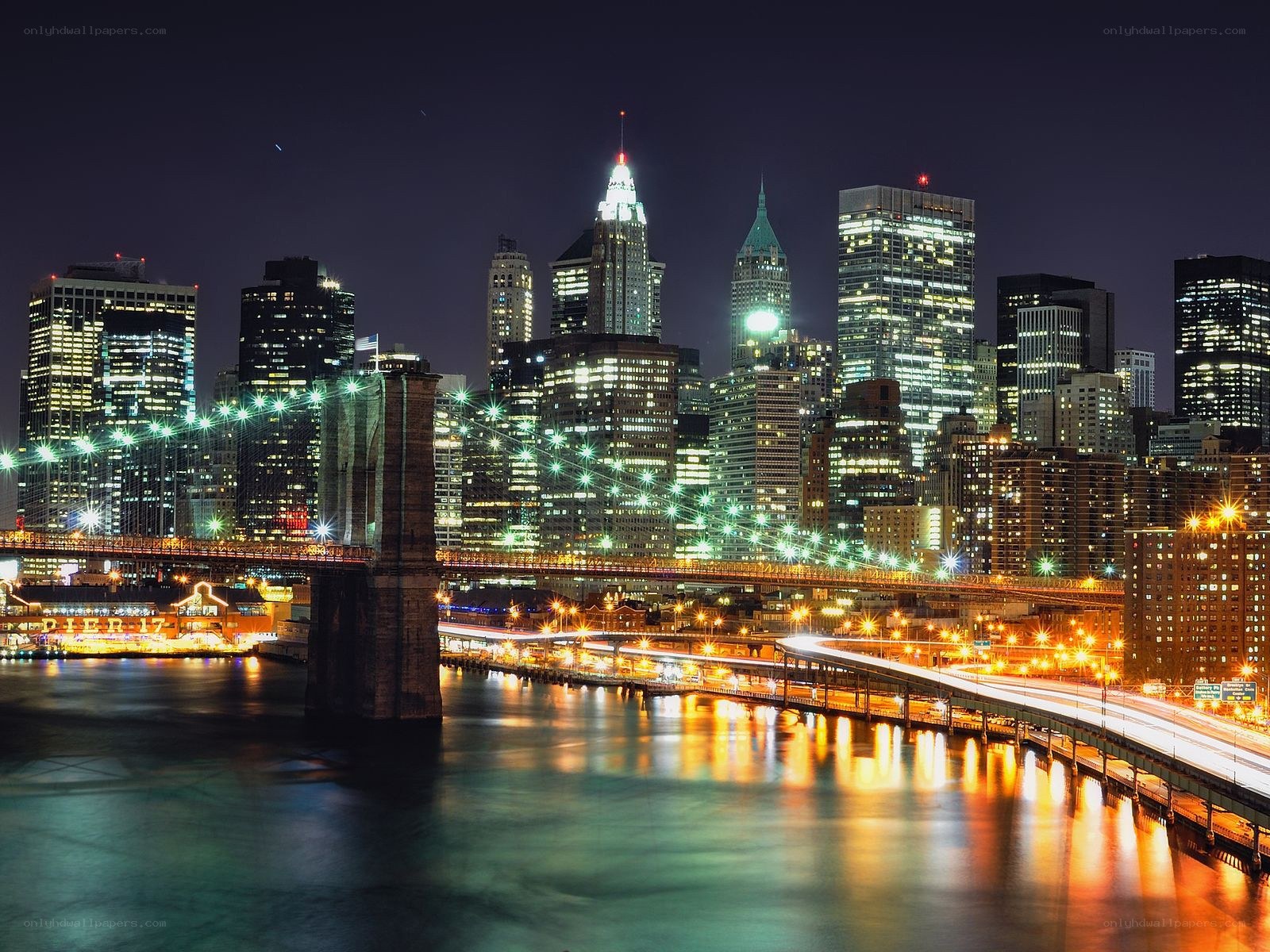 Brooklyn Bridge at night