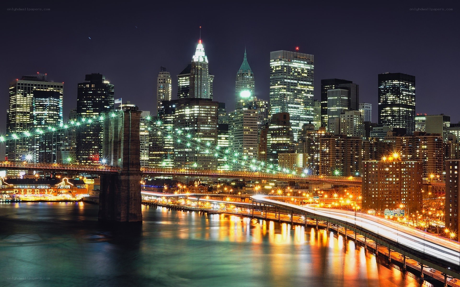 Brooklyn Bridge at night