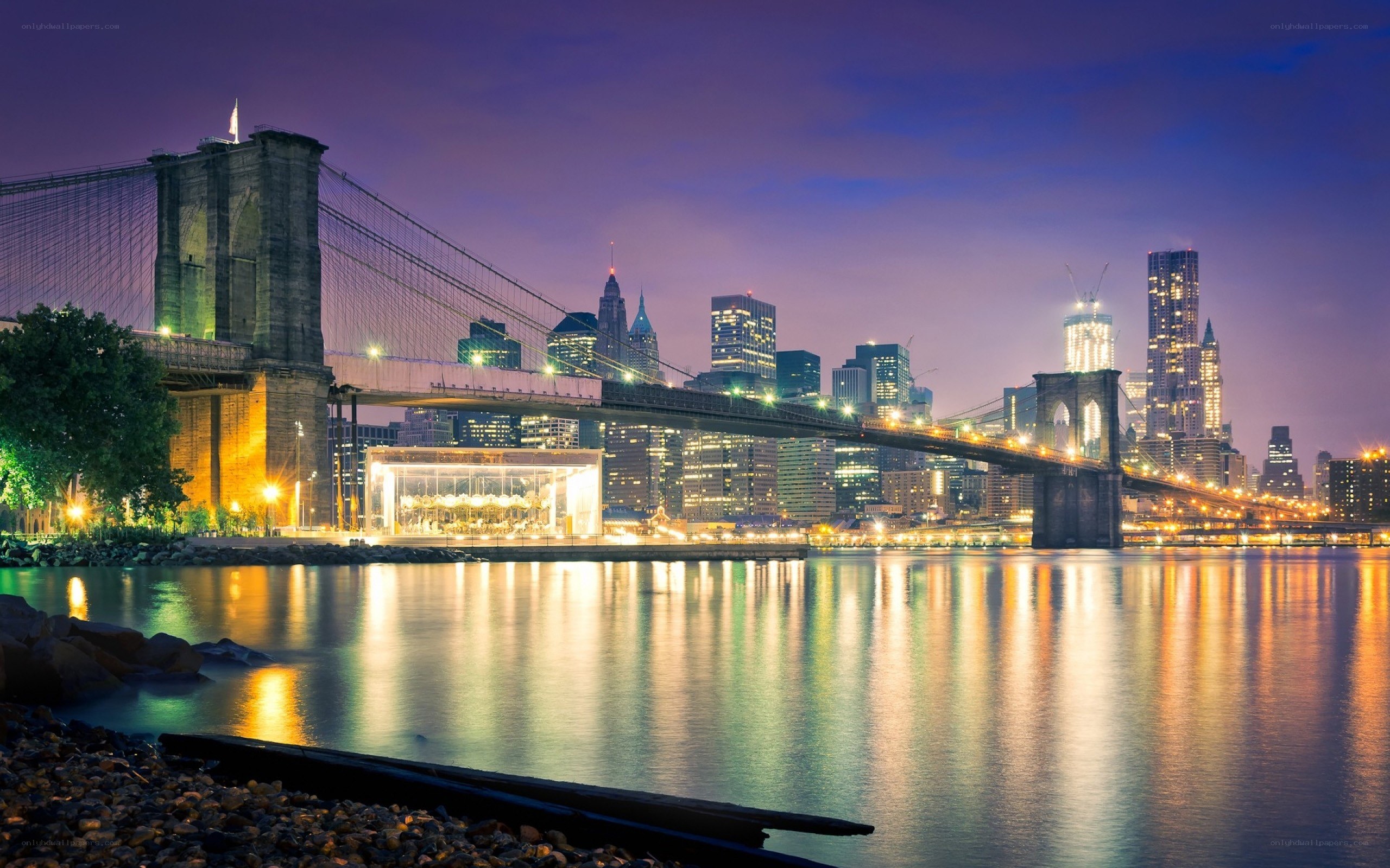 Brooklyn Bridge at night
