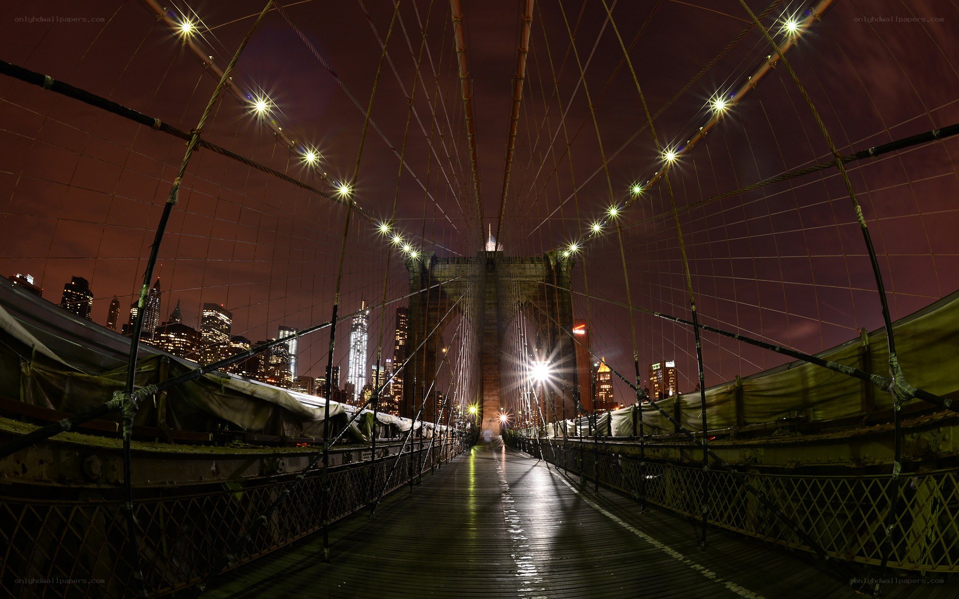 Brooklyn Bridge at night