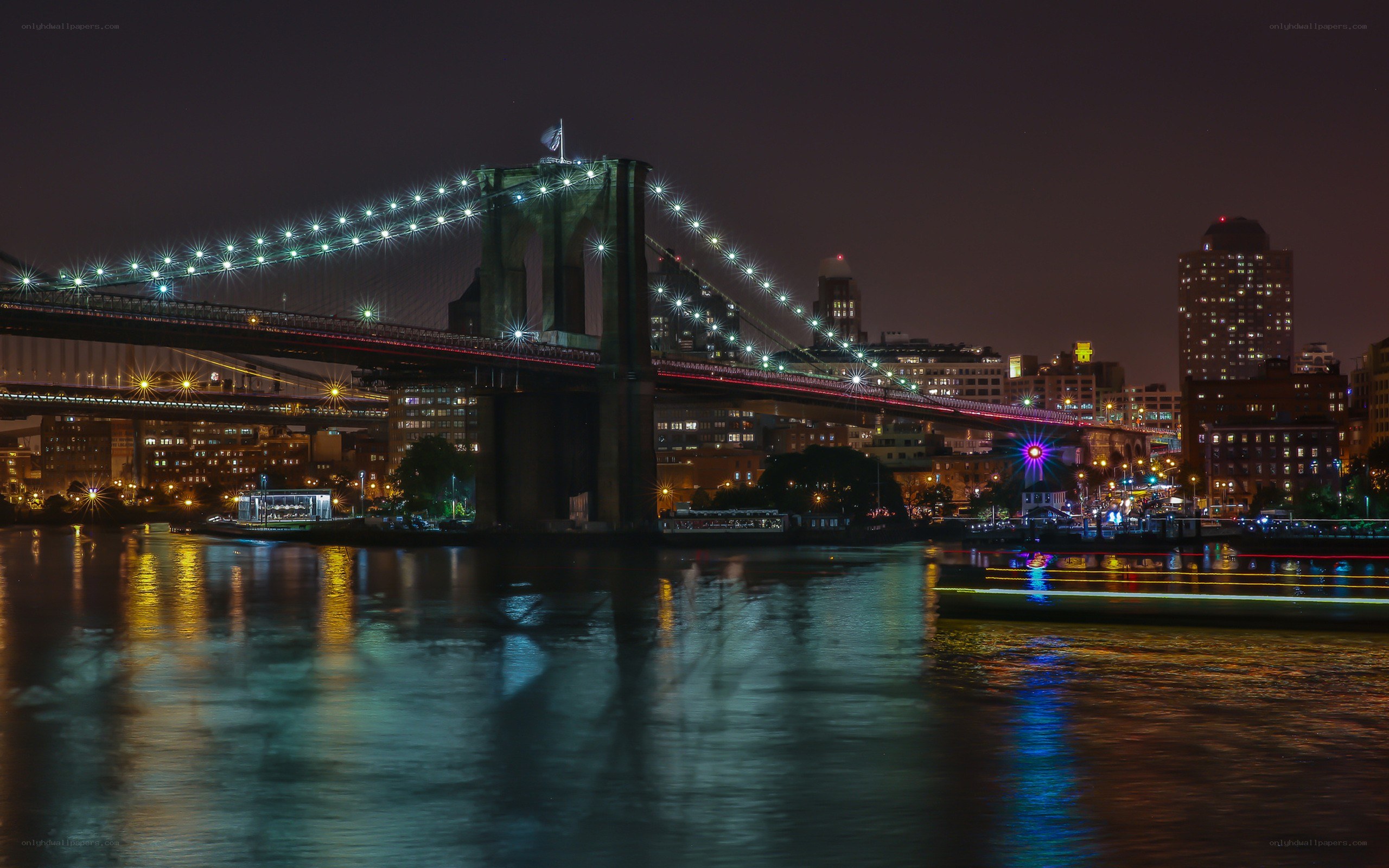 Brooklyn Bridge at night