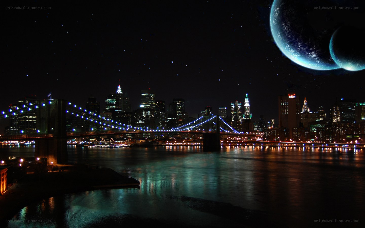 Brooklyn Bridge at night