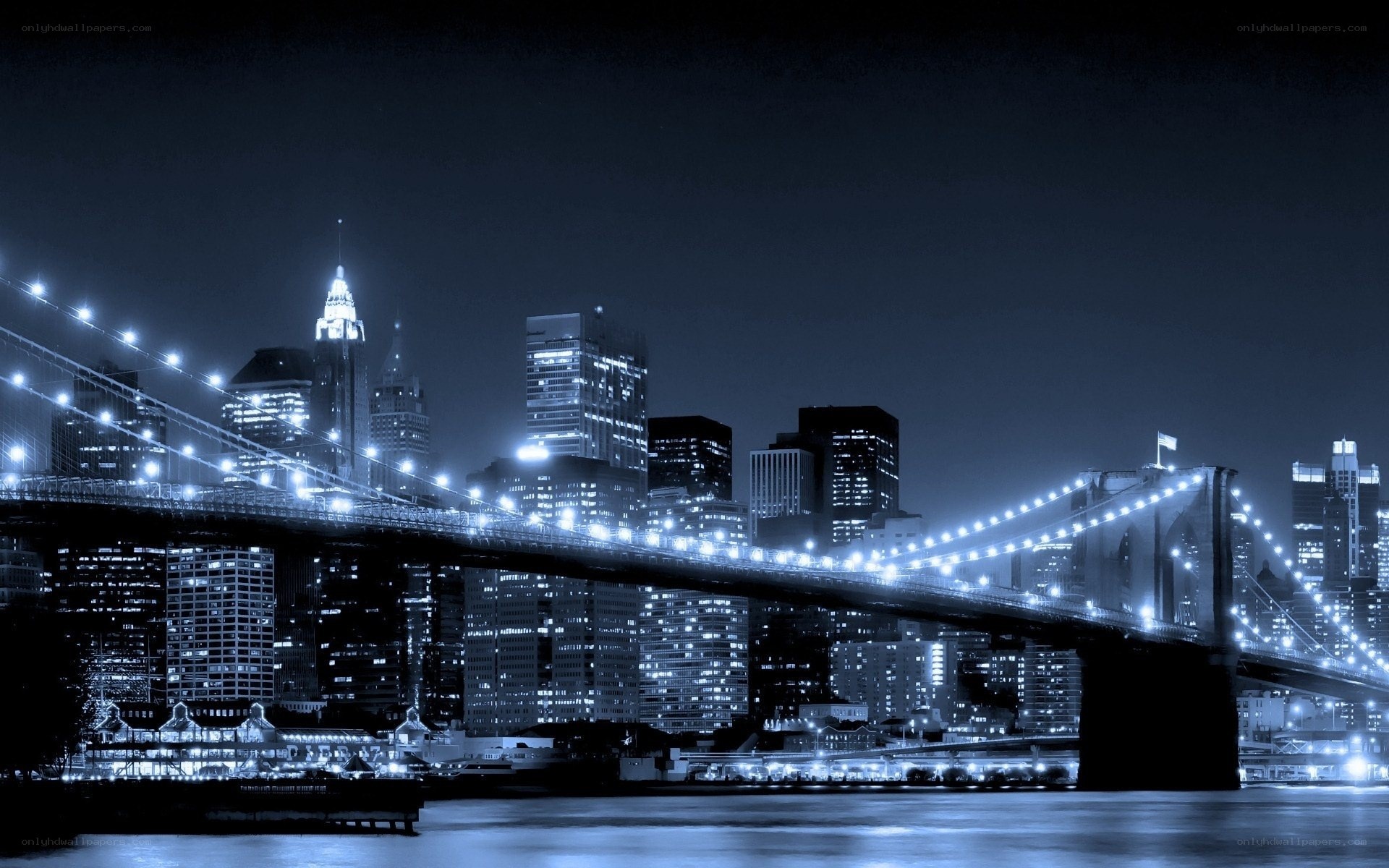 Brooklyn Bridge at night