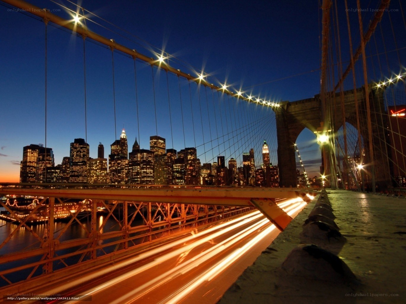 Brooklyn Bridge at night