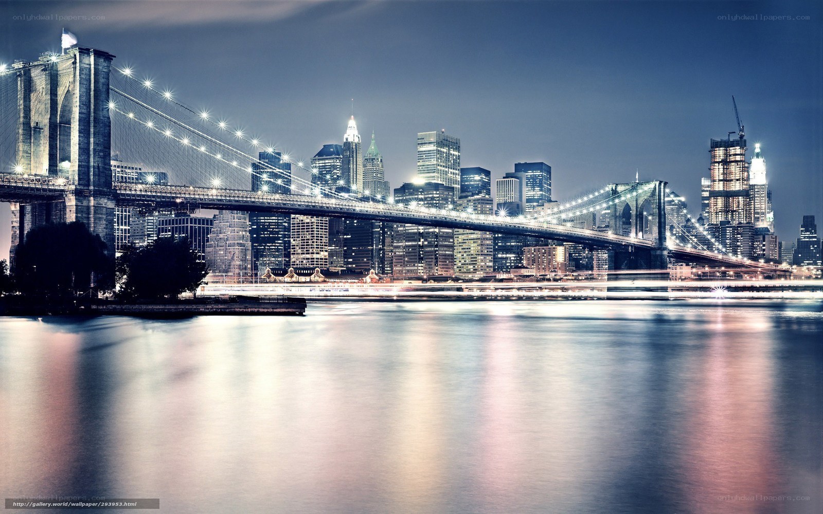 Brooklyn Bridge at night