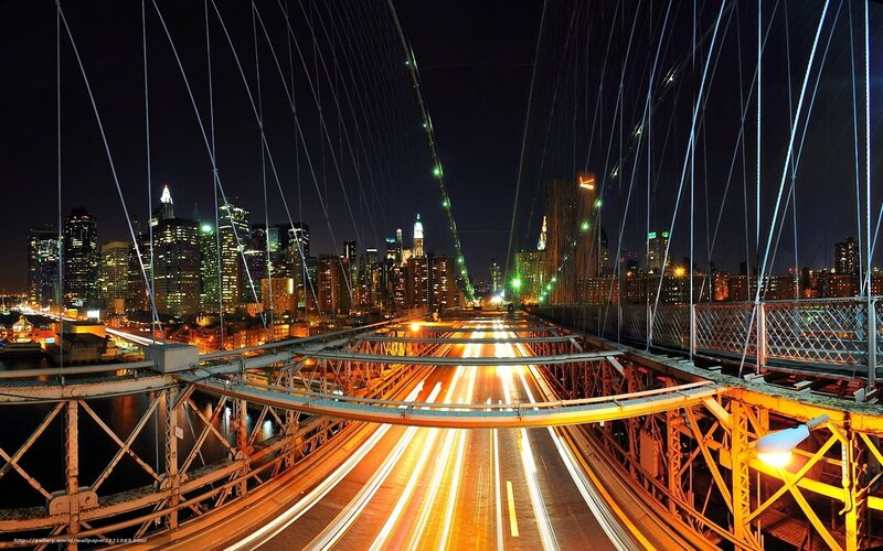 Brooklyn Bridge at night