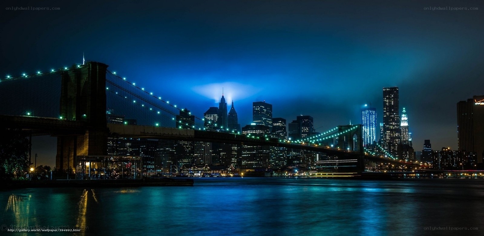 Brooklyn Bridge at night