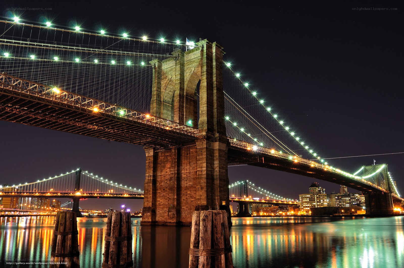 Brooklyn Bridge at night
