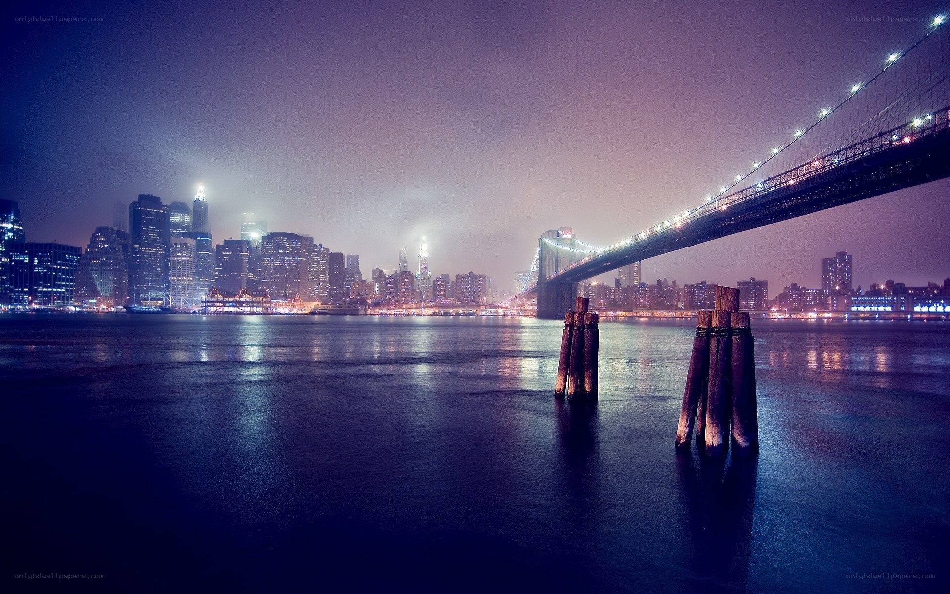 Brooklyn Bridge at night