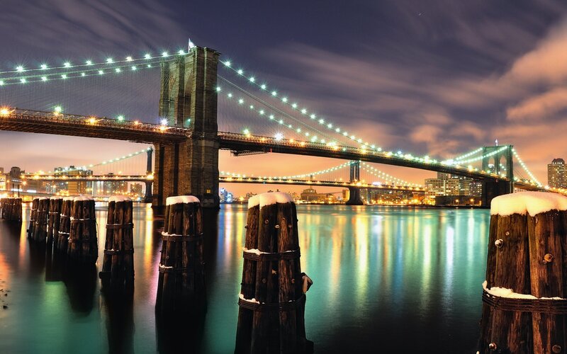 Brooklyn Bridge at night