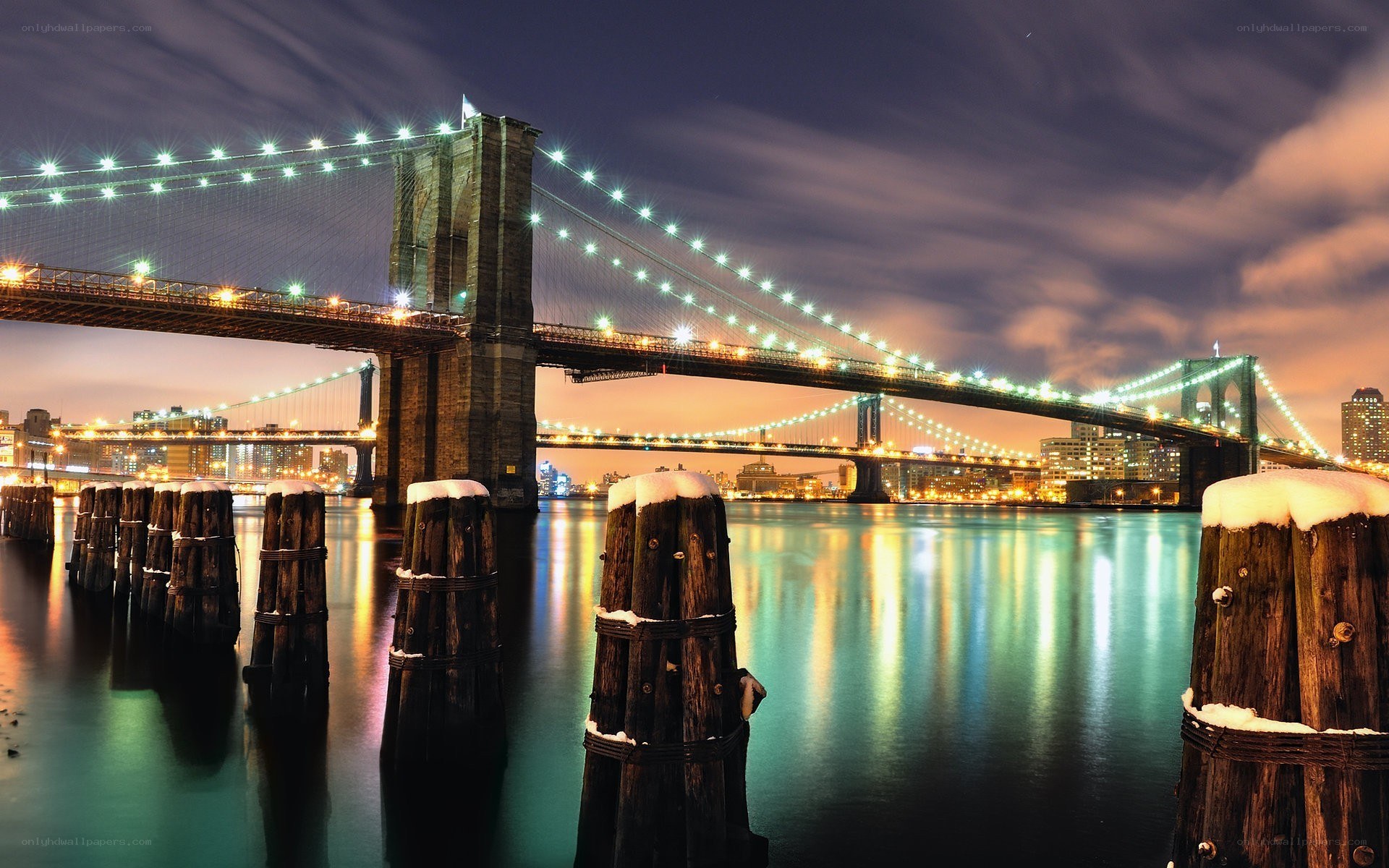 Brooklyn Bridge at night