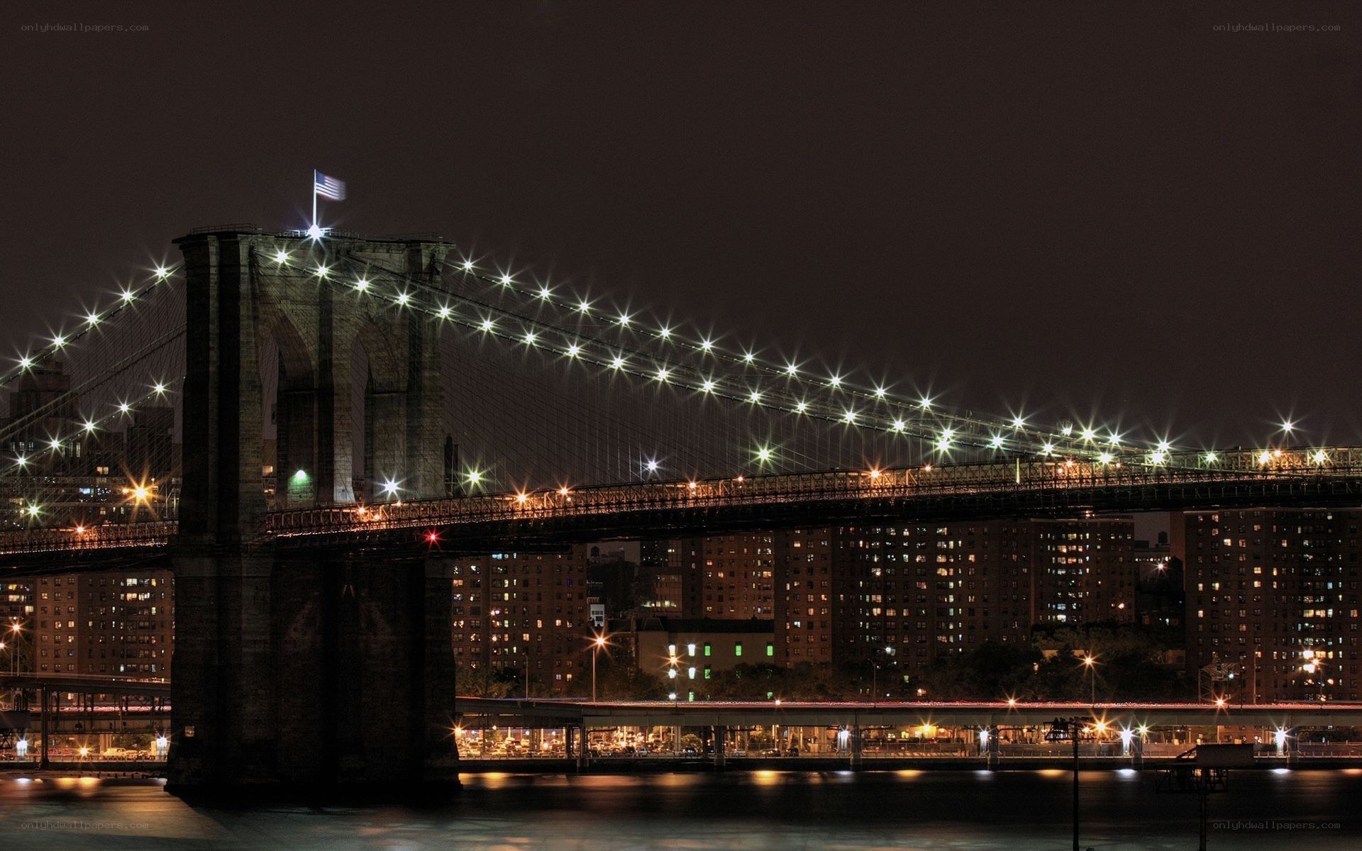 Brooklyn Bridge at night