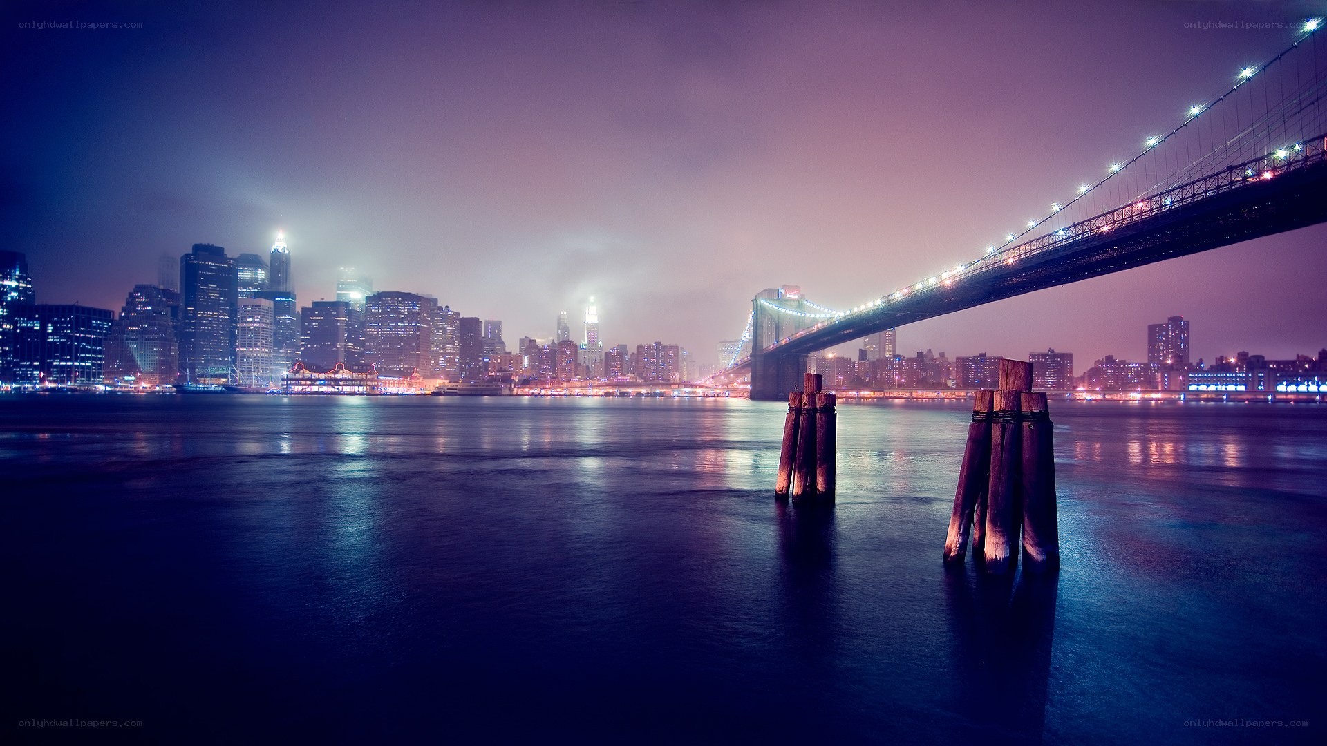 Brooklyn Bridge at night