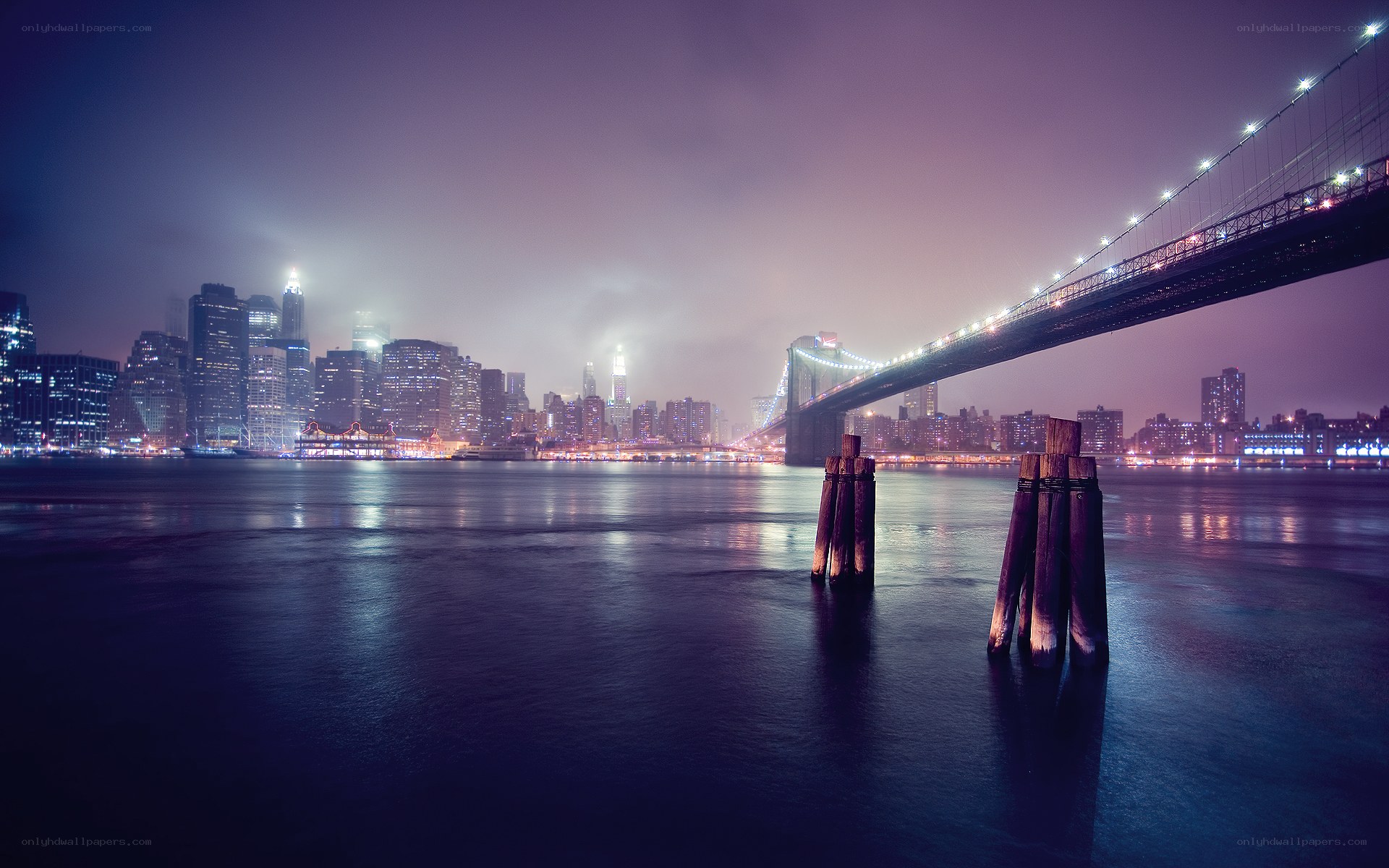 Brooklyn Bridge at night