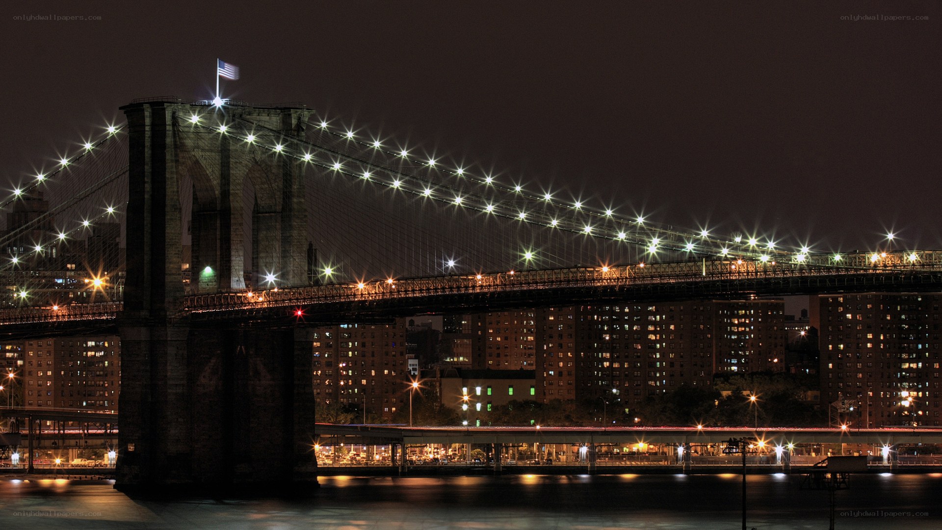 Brooklyn Bridge at night