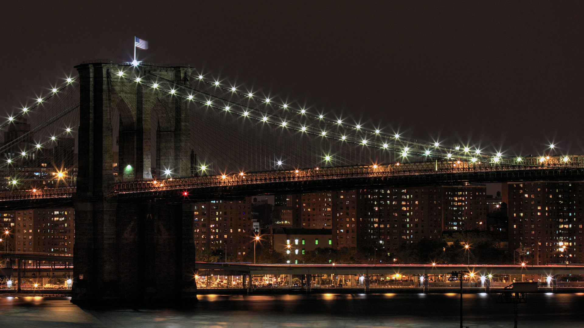 Brooklyn Bridge at night
