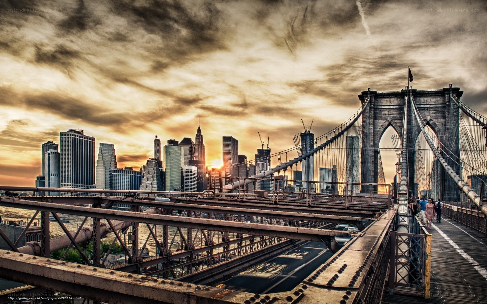Brooklyn Bridge at sunset