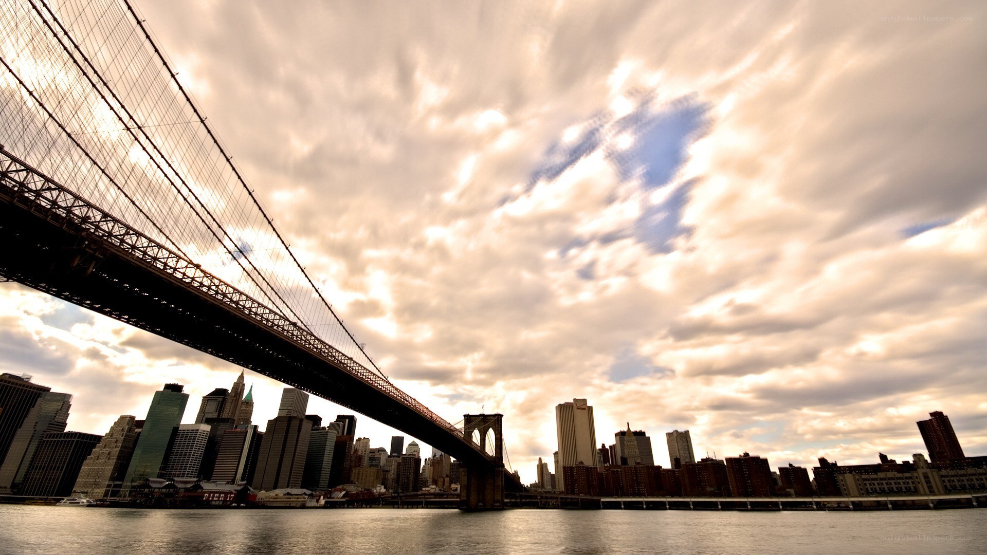Brooklyn Bridge at sunset