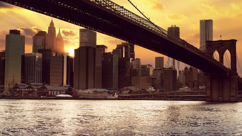 Brooklyn Bridge at sunset