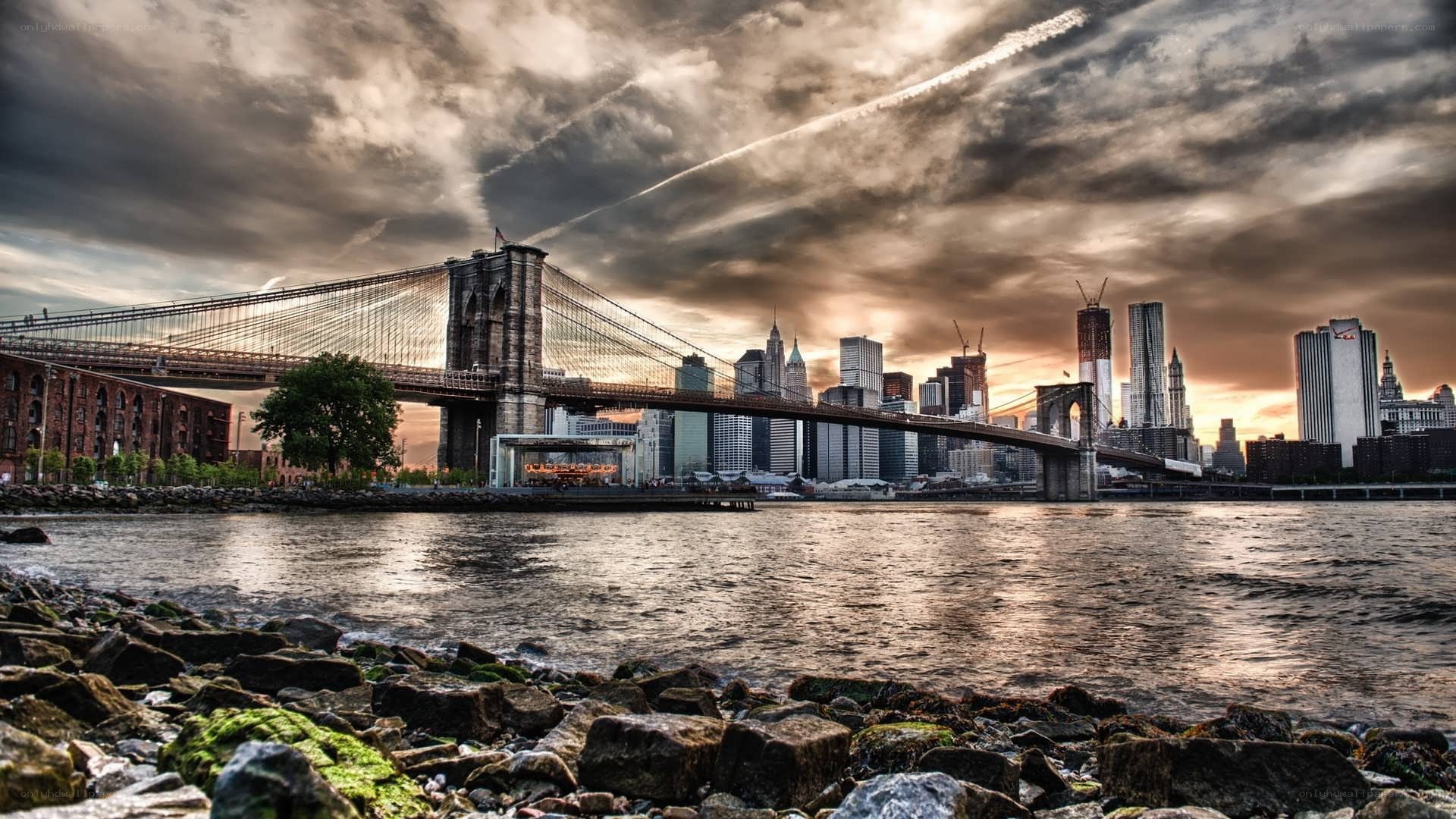 Brooklyn Bridge at sunset
