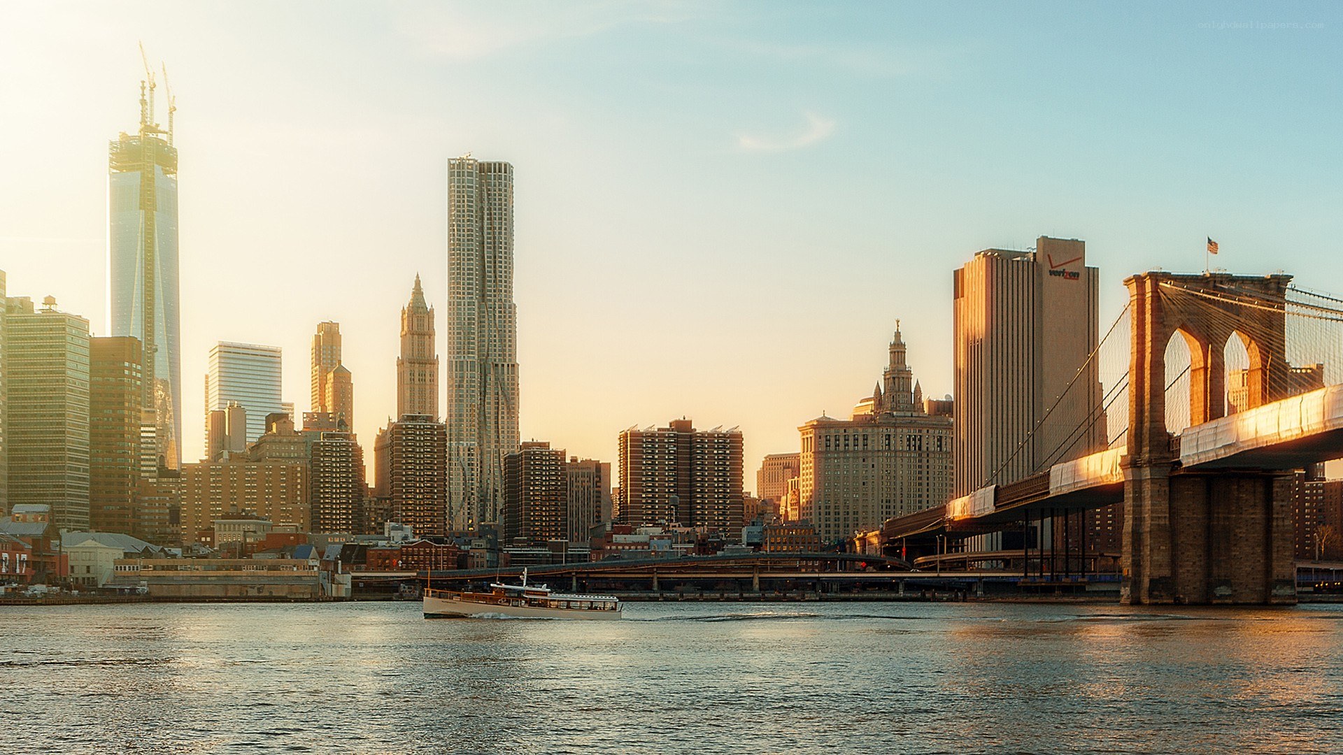 Brooklyn Bridge at sunset