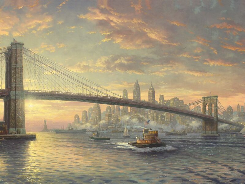 Brooklyn Bridge at sunset
