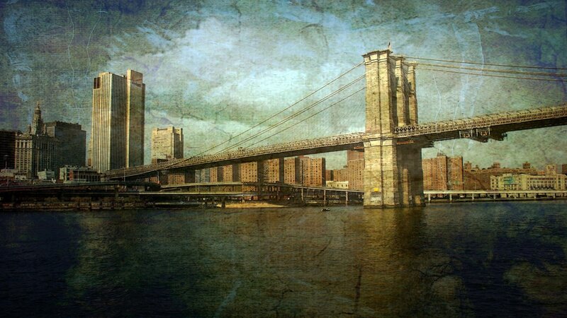 Brooklyn Bridge — Blue, Dramatic