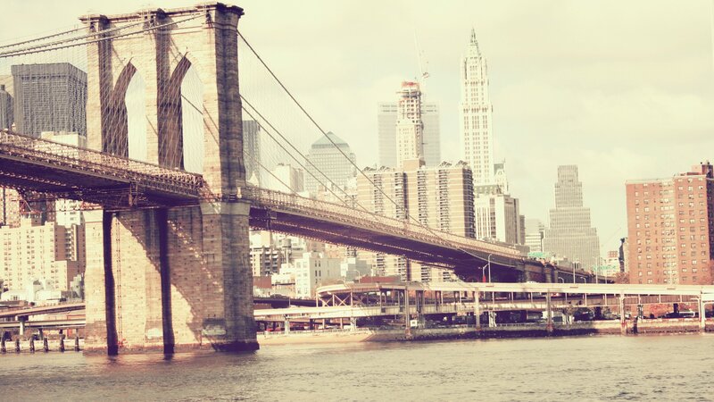 Brooklyn Bridge — Gray, Urban, Afternoon, Photograph