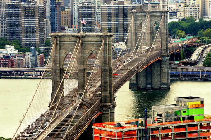 Brooklyn Bridge — Gray, Urban, Afternoon