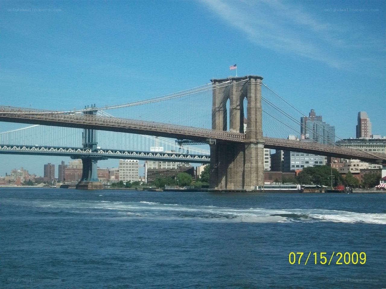 Brooklyn Bridge on a sunny day