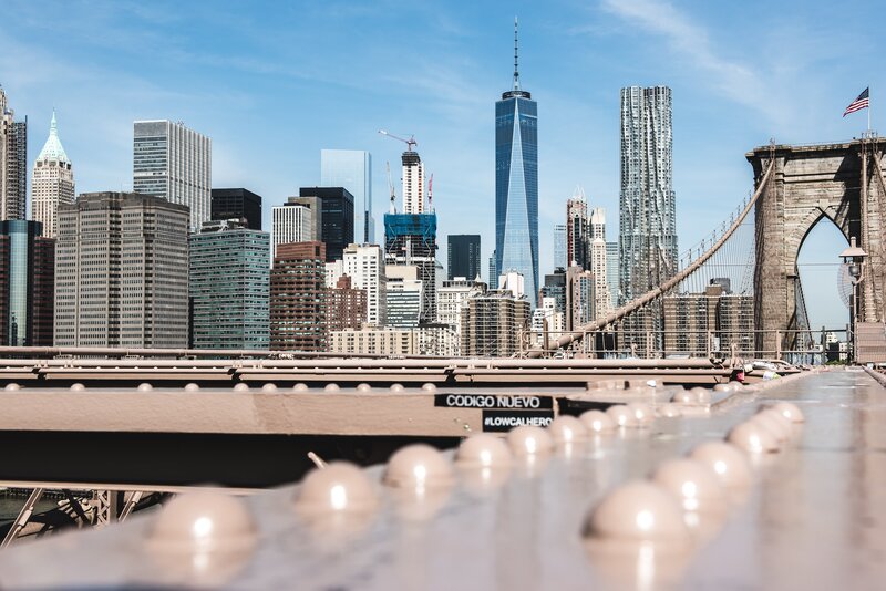 Brooklyn Bridge Skyline — Blue, Urban, Afternoon