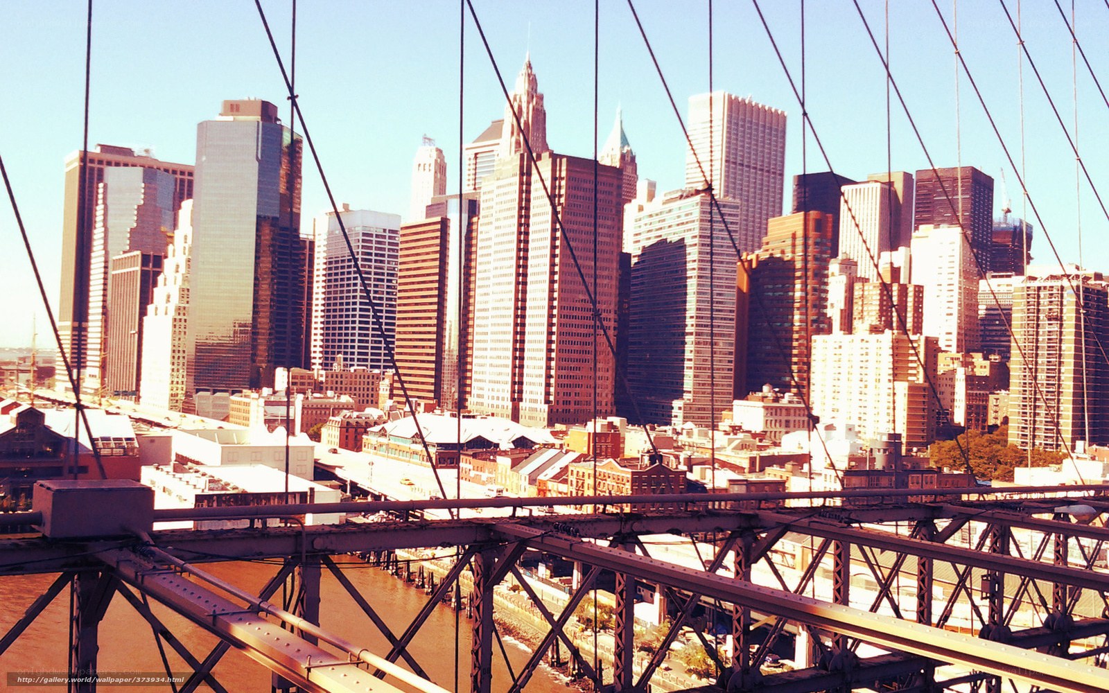 Brooklyn Bridge skyline view