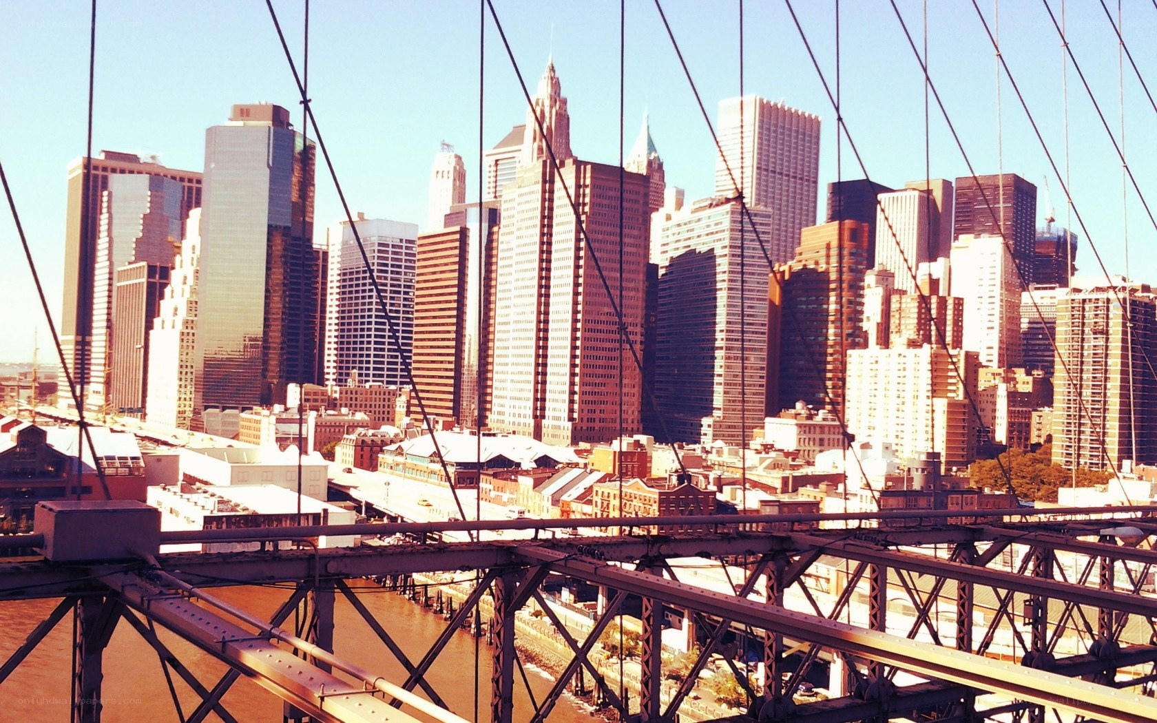 Brooklyn Bridge skyline view
