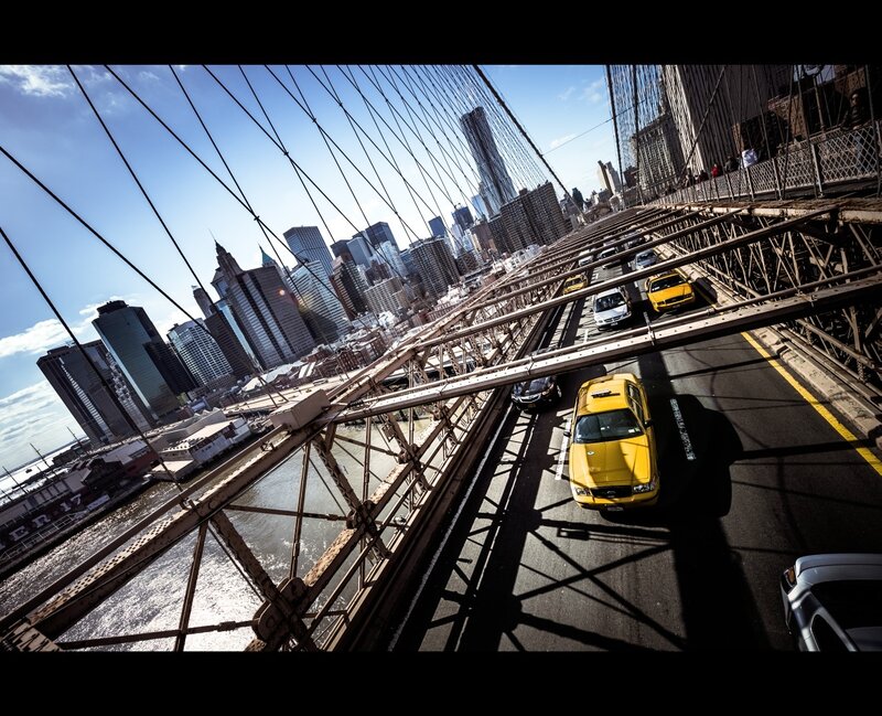 Brooklyn Bridge traffic view