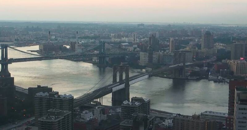 Brooklyn Bridge View — Gray, Dramatic, Sunset