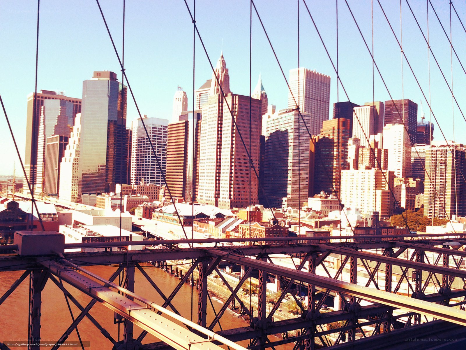 Brooklyn Bridge view of Manhattan