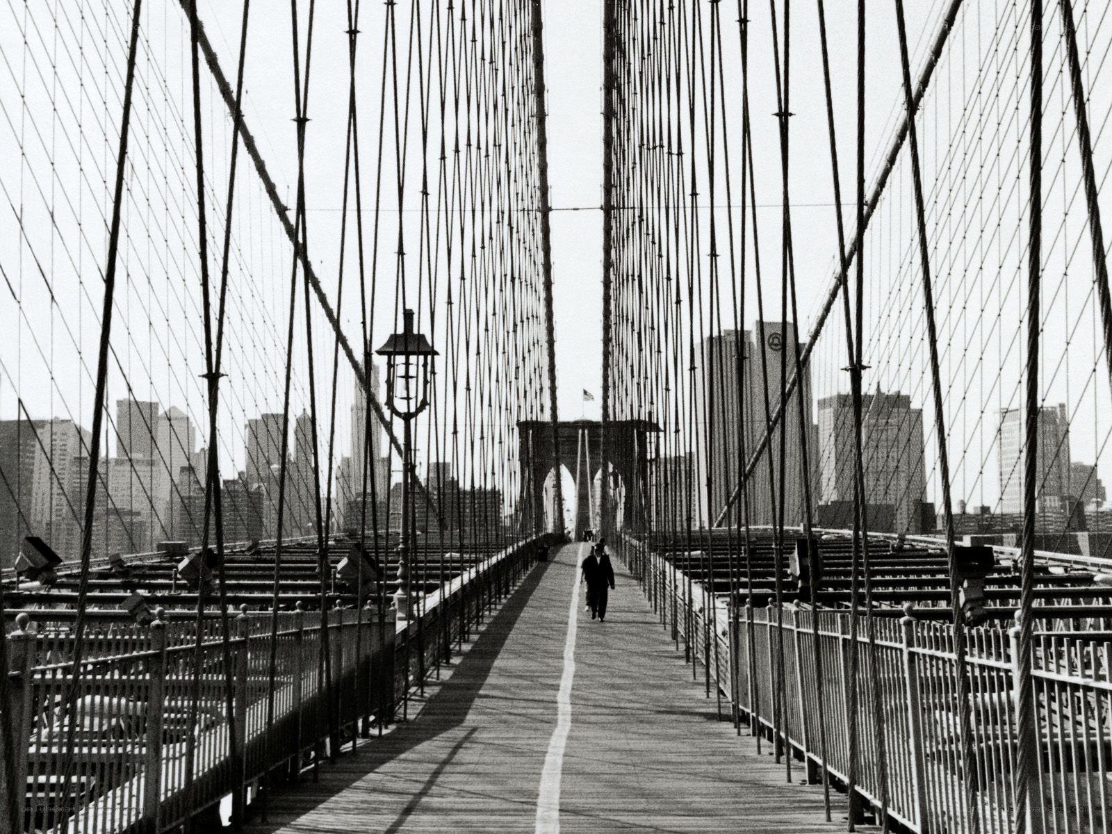 Brooklyn Bridge walkway view