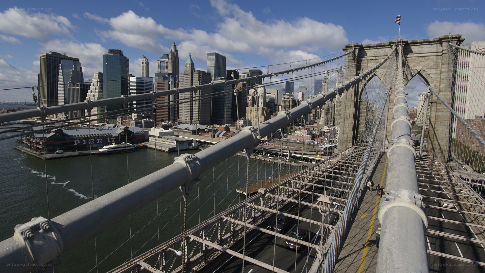 Brooklyn Bridge with NYC skyline