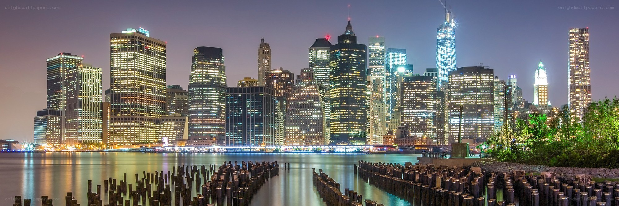 Brooklyn skyline at night