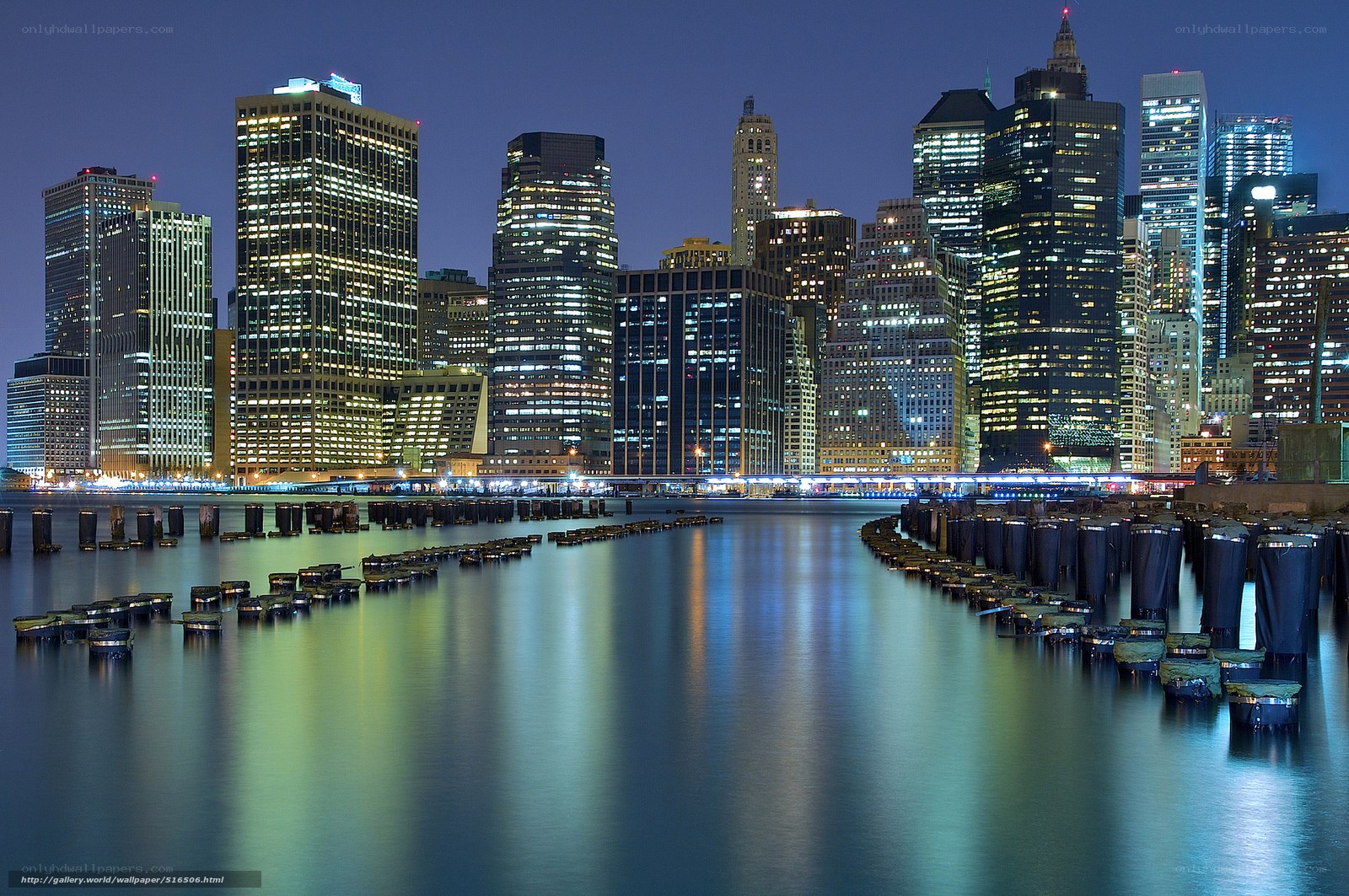 Brooklyn skyline at night