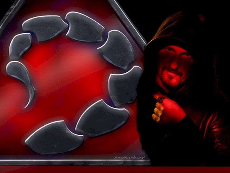 Brotherhood logo with hooded figure
