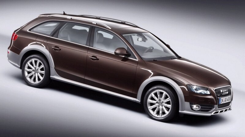 brown audi allroad station wagon