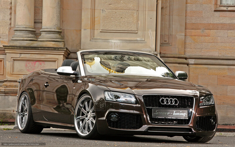 brown audi convertible car